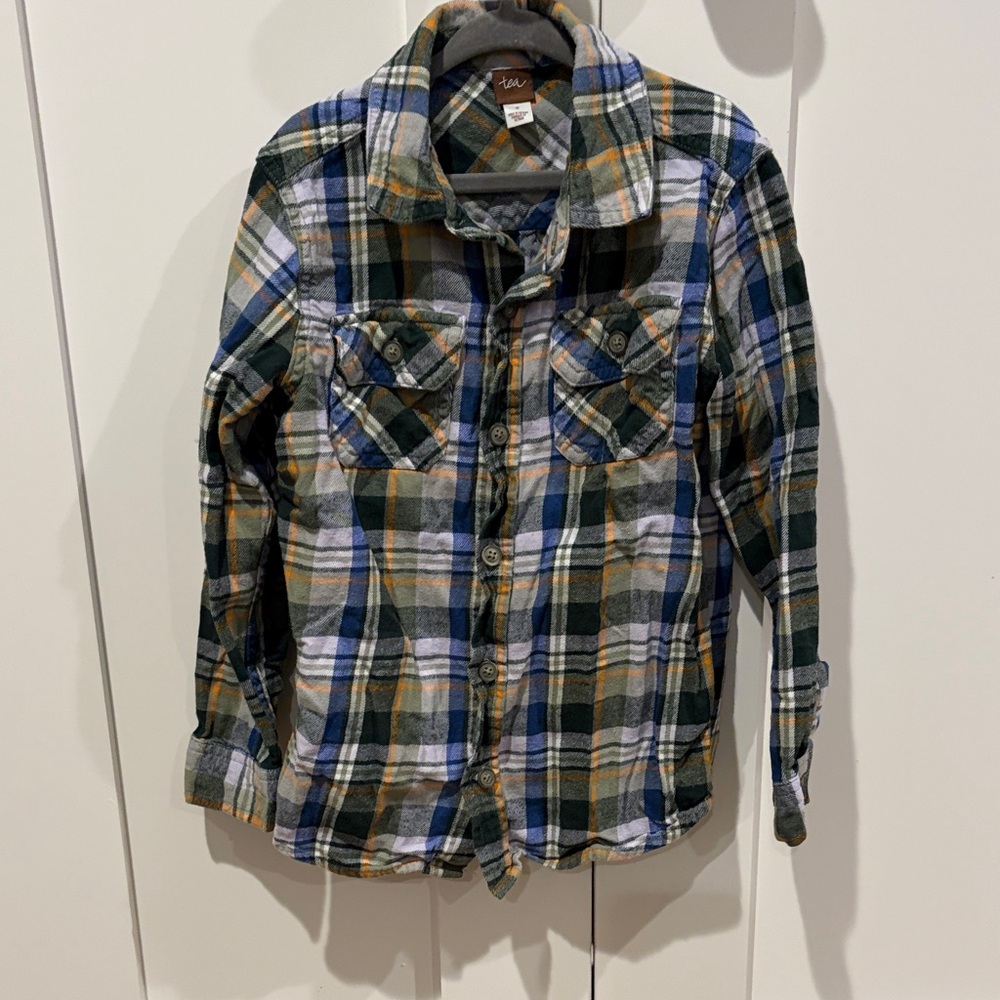 Tea Collection Multicolor Plaid Button Down Shirt